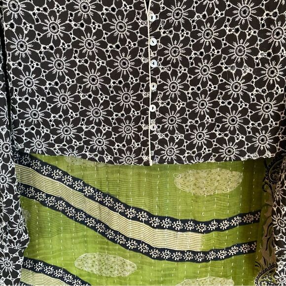 NWOT Free People Black/ White Dream A Little Dream Blouse Size Extra Small - Picture 5 of 15